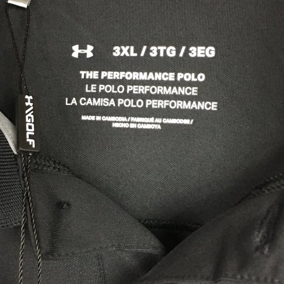 NWT Under Armour Black Heat Gear Golf Polo Shirt. - Picture 4 of 8